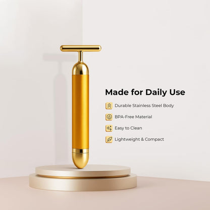 24K Gold Beauty Bar Electric Facial Massage Roller